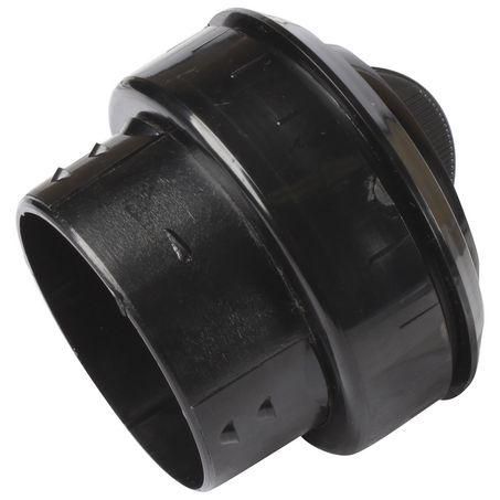 OEX Louvre Round Black Plastic With Chrome Edge