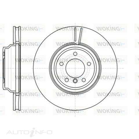 DISC BRAKE ROTOR FRONT BMW E90-E92 348MM OD VENTED - D61080.10