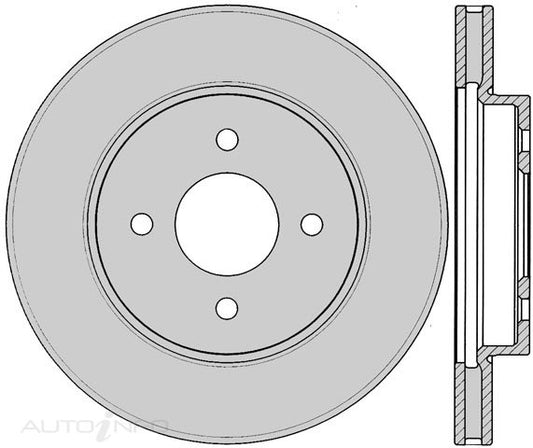 D/ROTOR FR NIS TIIDA 260*22*20 VENT 4STUD 61id 44HT 142mm ID- DR12864