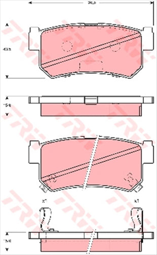 TRW Brake Pad Set (DB1814)
