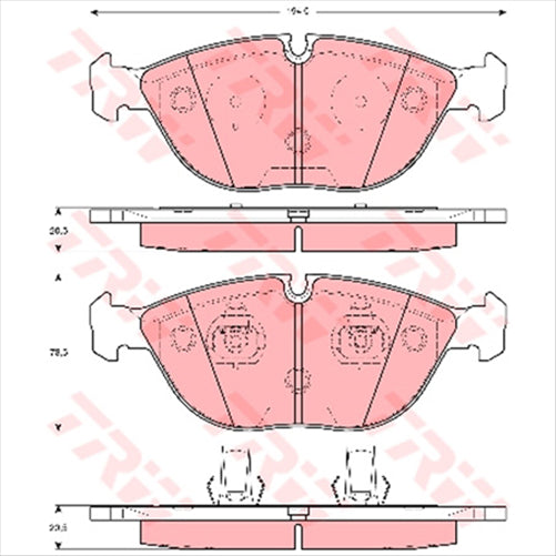 TRW Brake Pad Set (DB1408)