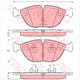 TRW Brake Pad Set (DB1408)