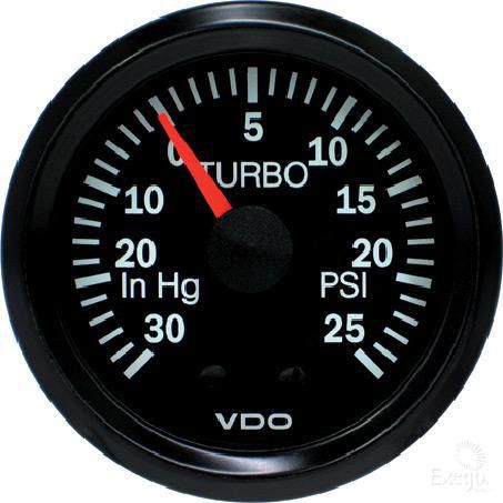VDO Boost Gauge 52mm (30Hg - 25PSI) 150077004