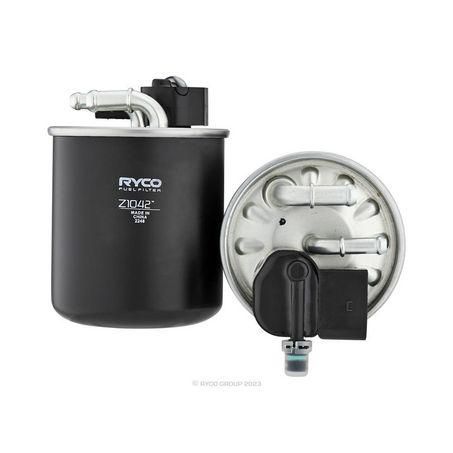 Ryco Inline Fuel Filter 	With integrated heating - equivalent to OE No. A6420906052 Z1042