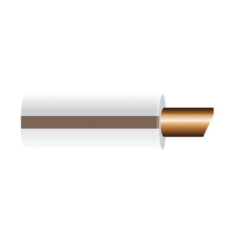 OEX 4mm Single Core Automotive Cable White With Brown Trace per meter