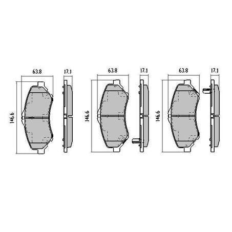 RDA PHANTOM CERAMIC BRAKE PAD SET CHRYSLER DODGE JEEP RDC2008