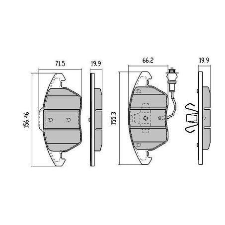 RDA PHANTOM CERAMIC BRAKE PAD SET AUDI VOLKSWAGEN RDC1928