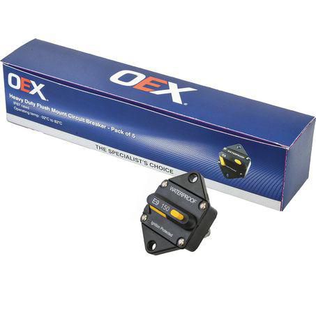 OEX Flush Mount Manual Reset Circuit Breaker 150A - Box Of 5