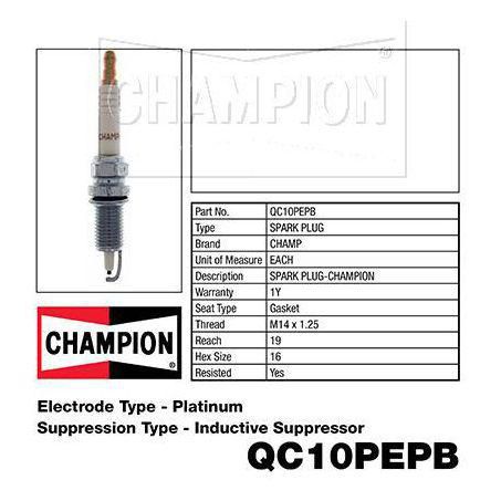 Champion Copper Plus Spark Plug QC10PEPB