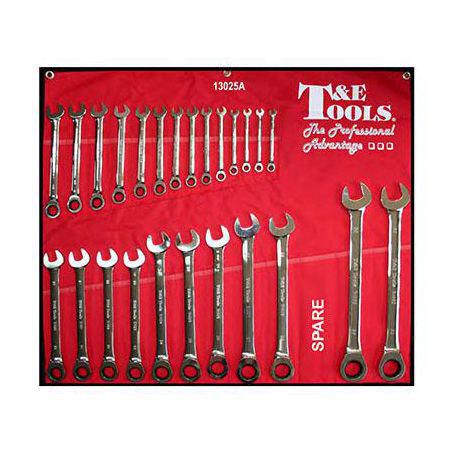 T & E TOOLS T&E Gear Ratchet Wrench Set 25pc Metric 6 - 32mm 13025A