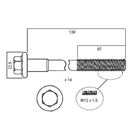 PERMASEAL Cylinder Head Bolt - Ford Falcon EA-AU HBS041