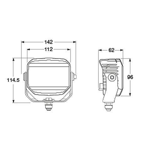 HELLA 9/32V Power Beam 1000 LED Reverse Lamp 1551RE