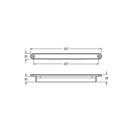 HELLA 24V LED Day Time Running Light Rectangle Kit 561824V