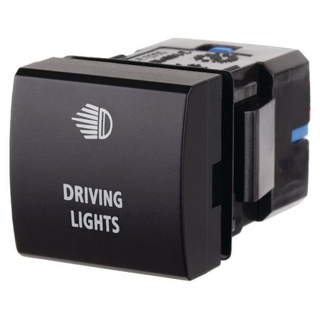 Narva OE Style Push Button Switch - Driving Light Symbol, 12V Blue Illuminat