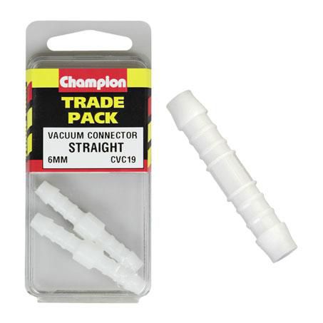 Champion Hose Fitting Straight Connector 6mm 2 Pack - CVC19