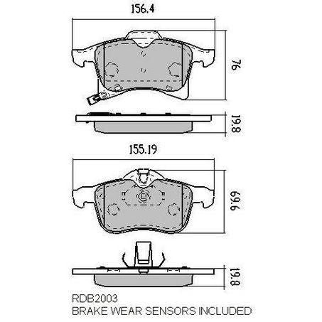 RDA PHANTOM CERAMIC BRAKE PAD SET HOLDEN OPEL RDC2003
