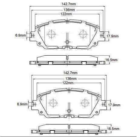RDA BRAKES RDA GP Max General Purpose Low Metallic Brake Pad Set RDB2464