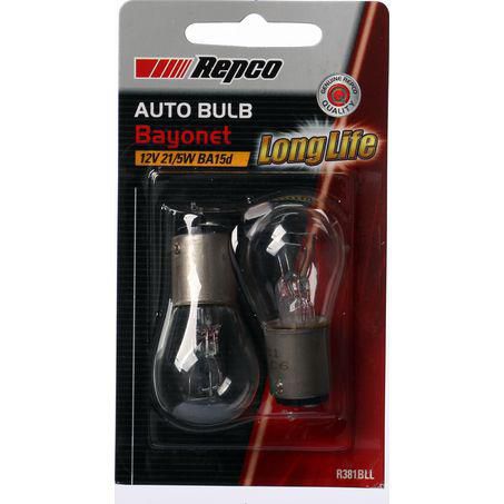 Repco S-25 Bayonet Globe 12V 21/5W BA15d Pack of 2 R381BLL