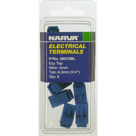 Narva CRIMP TERMINAL EZY - TAP BLUE INSULATED 8 PCE