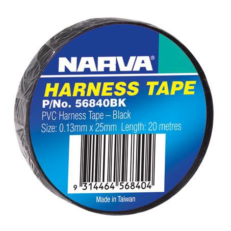 Narva HARNESS TAPE PVC BLACK 25MM X 20M