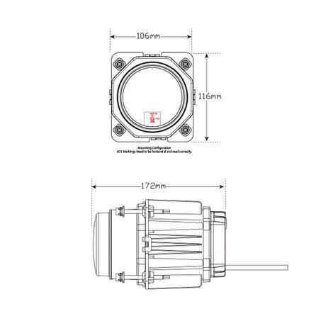 LED Autolamps Single 90Mm Projector Headlamp High/Low HL91