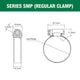 Tridon Hose Clamp 30-42mm Stainless Steel Solid Band SMPX1XP