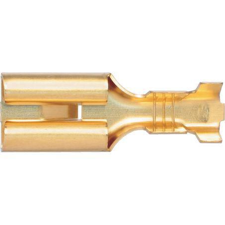 OEX Crimp Terminal Female Blade Brass Terminal Entry 8 x 0.8mm Non Insulated 25 Pce ACX3097BL