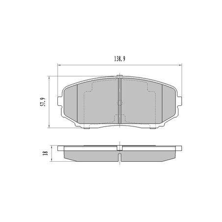 RDA PHANTOM CERAMIC FRONT BRAKE PAD SET MAZDA MITSUBISHI RDC2116