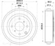 BRAKE DRUM REAR NISSAN NV200 2010- MBD412