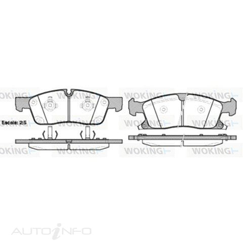 WOKING FRONT BRAKE PAD SET JEEP / MERCEDES - P15303.02