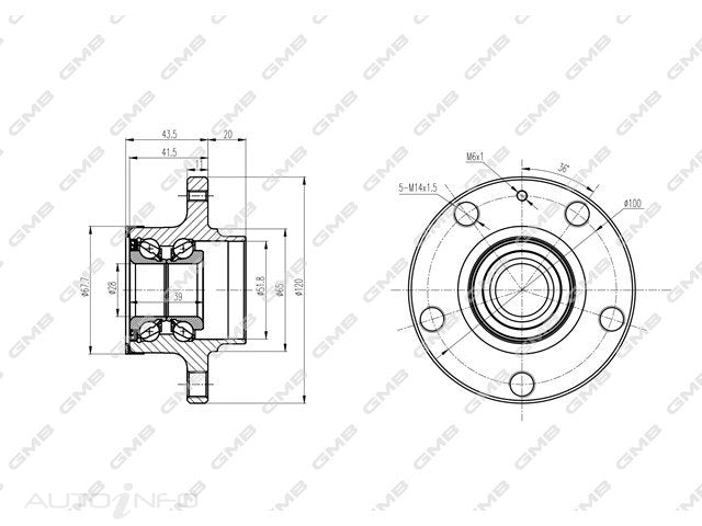 HUB ASSEMBLY AUDI/SKODA/VW GH21450M