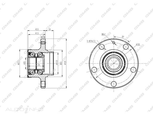 HUB ASSEMBLY AUDI/SKODA/VW GH21450M