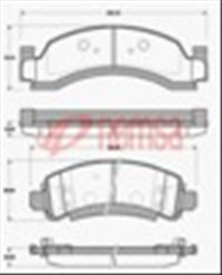 Remsa FRONT DISC BRAKE PADS - CHEVROLET G30 90- 7081A E