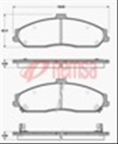 FRONT DISC BRAKE PADS - CHEVROLET CORVETTE 97- 7599 E 066702