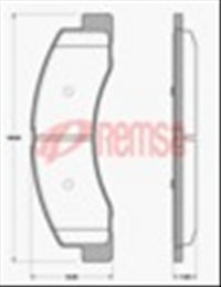 Remsa FRONT DISC BRAKE PADS - FORD F250 F350 99- 7625 E