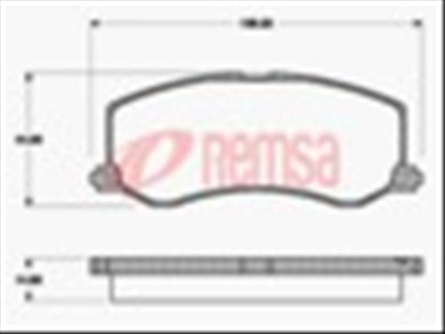 Remsa FRONT DISC BRAKE PADS - SUZUKI SWIFT 89-01 AD9015 E