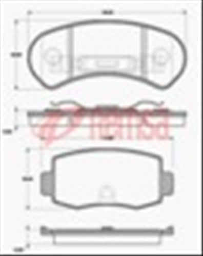 Remsa REAR DISC BRAKE PADS - FORD FALCON XE, XF 82-85 DB1078 E
