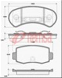 Remsa REAR DISC BRAKE PADS - FORD FALCON XE, XF 82-85 DB1078 E