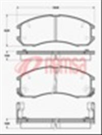 Remsa FRONT DISC BRAKE PADS - MAZDA CAPELLA GD,GV 87-98 DB1114 UC