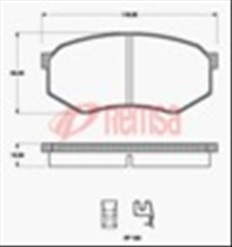 Remsa FRONT DISC BRAKE PADS - TOYOTA CHASER 88-95 DB1141 E