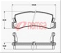 Remsa REAR DISC BRAKE PADS - TOYOTA COROLLA AE# 86-01 DB1147 UC