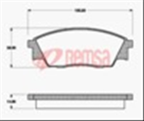 Remsa FRONT DISC BRAKE PADS - SUBARU REX /SHERPA 88-91 DB1160 E