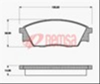 Remsa FRONT DISC BRAKE PADS - SUBARU REX /SHERPA 88-91 DB1160 E