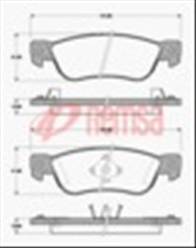 Remsa REAR DISC BRAKE PADS - HOLDEN JACKAROO 87-92 DB1161 E