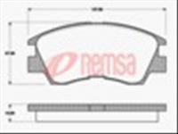 Remsa FRONT DISC BRAKE PADS - MITSUBISHI L300 88-94 INJ DB1168 E