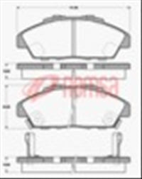 Remsa FRONT DISC BRAKE PADS - HONDA ACCORD CB# 90-95 DB1172 UC