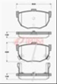 Remsa REAR DISC BRAKE PADS - NISSAN MAXIMA (AKEBONO) 89-9 DB1174 E