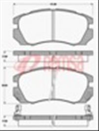 Remsa FRONT DISC BRAKE PADS - SUBARU LEGACY 91-95 DB1219 UC