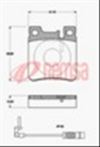 Remsa REAR DISC BRAKE PADS - MERCEDES BENZ S CLASS 91-00 DB1241 E