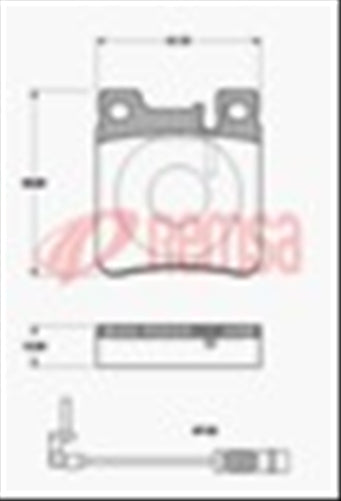 REAR DISC BRAKE PADS - MERCEDES BENZ S CLASS 91-00 DB1241 E 040700